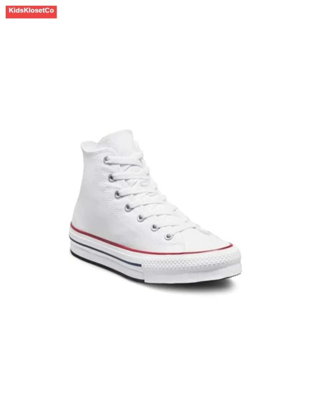 Girls High Top Sneakers Canvas Chunk Heel Lift Shoes